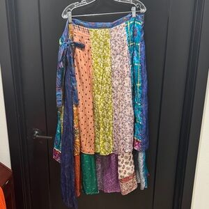 Multicolor Patchwork Bohemian Skirt